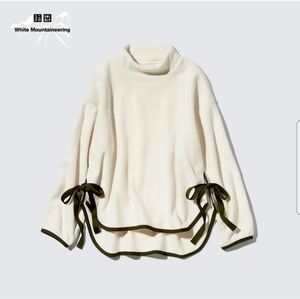 UNIQLO x White Mountaineering Fleece Oversized Mock Neck Pullover Shirt Medium